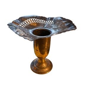 Vintage Silver Metal Vase